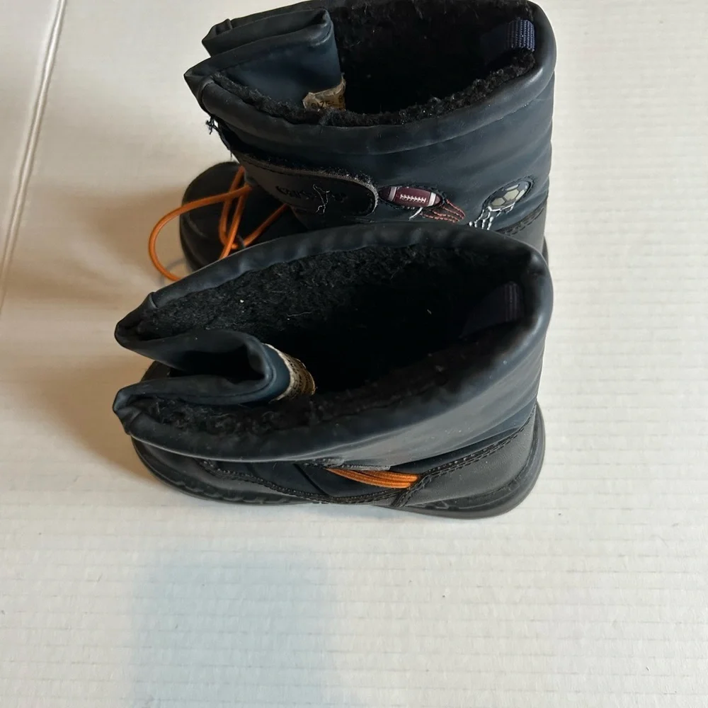 Carter's Kids Boots in Black with Orange Laces